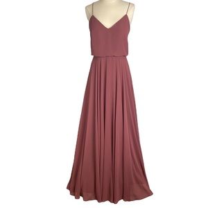 Jenny Yoo | Dresses | Jenny Yoo Cinnamon Rose Luze Chiffon Inesse Bridesmaid  Dress Size 6 Mauve | Poshmark